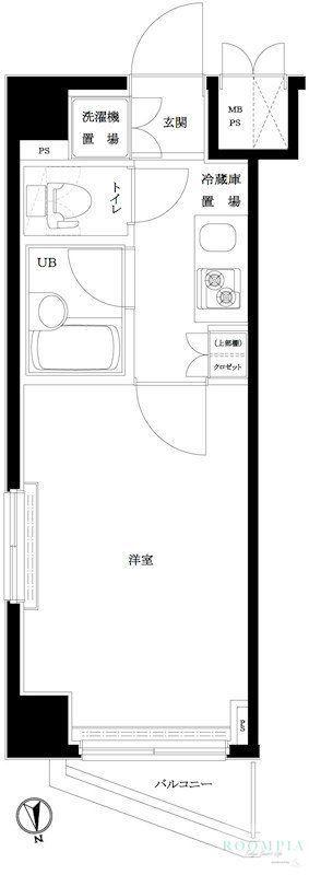 ルーブル浜田山(1K/2階)の間取り写真