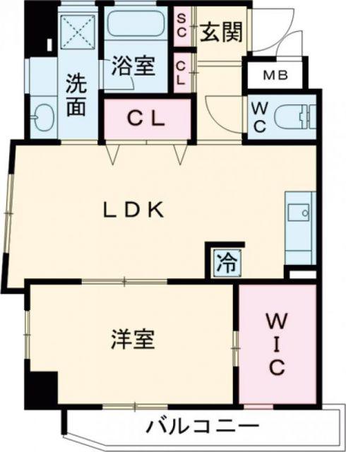 グランスター大宮(1LDK/7階)の間取り写真