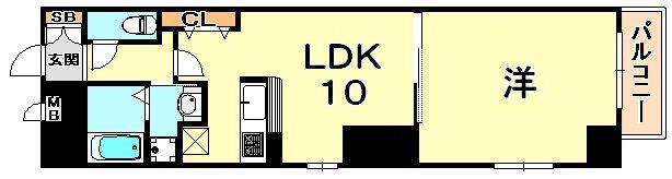クロシェットⅡ(1LDK/3階)の間取り写真