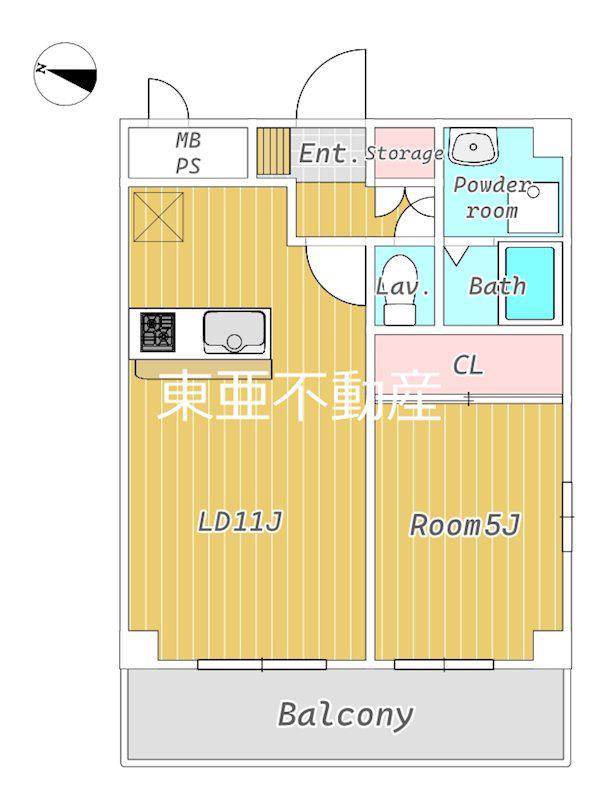 CREST平成(1LDK/2階)の間取り写真