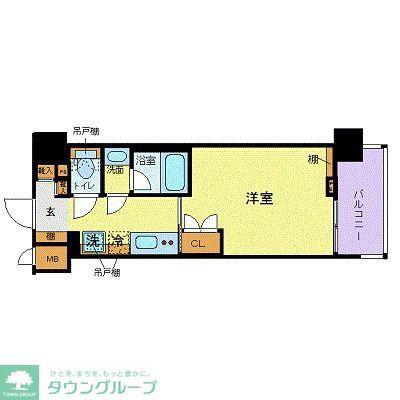 ZOOM品川南(1K/5階)の間取り写真