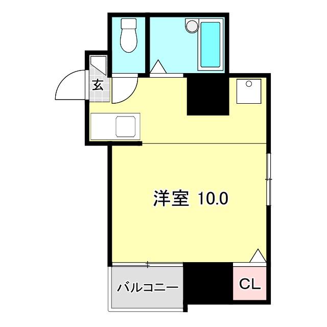 リヴィエラ二葉町(ワンルーム/6階)の間取り写真