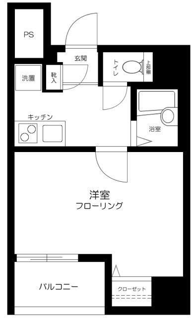 スカイコート文京湯島(1K/5階)の間取り写真
