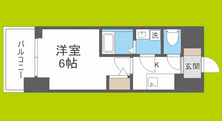 エスリードレジデンス大阪本町(1K/8階)の間取り写真
