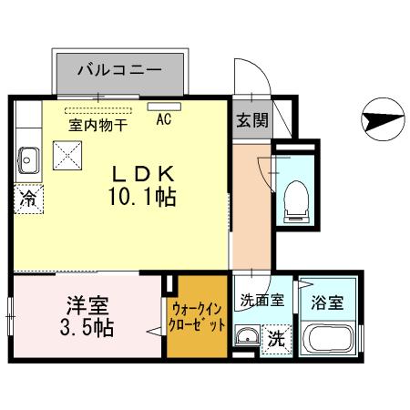 グランドリベルテ(1LDK/1階)の間取り写真