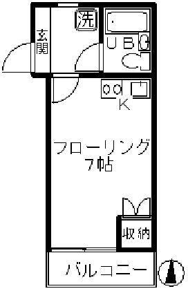 高円寺シティハウス(ワンルーム/3階)の間取り写真