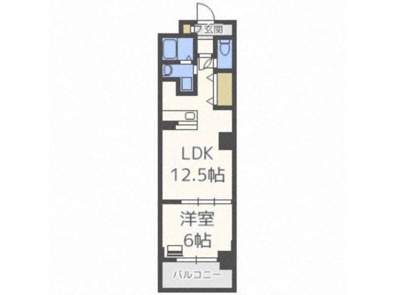 マルベリーガーデン512(1LDK/2階)の間取り写真