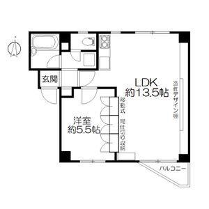 マンションらいらっく(1LDK/1階)の間取り写真