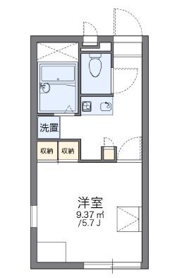 アイリス弘道(1K/1階)の間取り写真