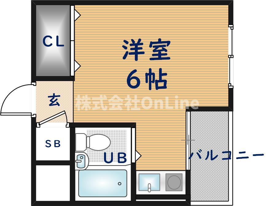 コンフォートハイツ岩崎(ワンルーム/2階)の間取り写真