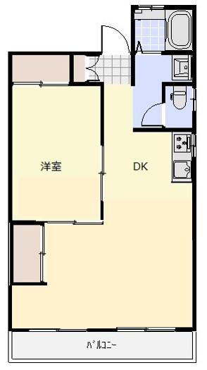 ダイヤフレア西片貝(1LDK/2階)の間取り写真