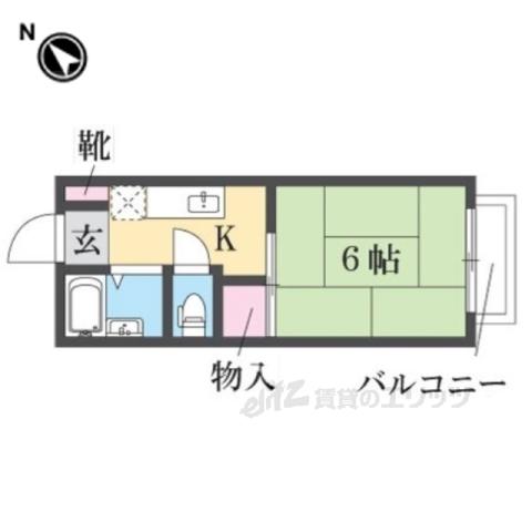 サムハイツ(1K/2階)の間取り写真