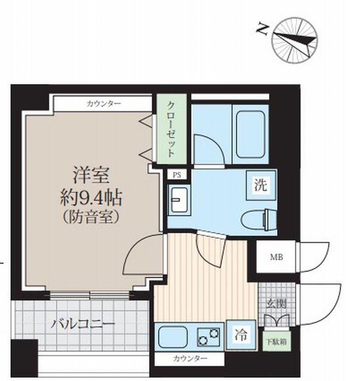 343 RESIDENCE HONKOMAGOME(1K/10階)の間取り写真