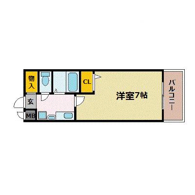 エスリード福島駅前(1K/5階)の間取り写真