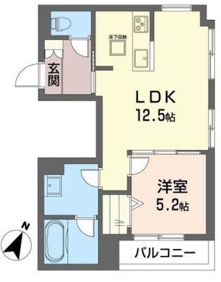 金善ビルヂング(1LDK/1階)の間取り写真