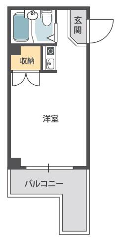 メゾン真法院(ワンルーム/4階)の間取り写真