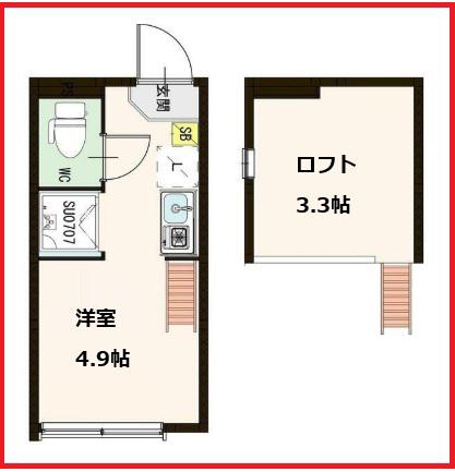 プレステージ西巣鴨(ワンルーム/2階)の間取り写真