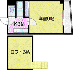 アーバンポイント千歳(1K/4階)の間取り写真
