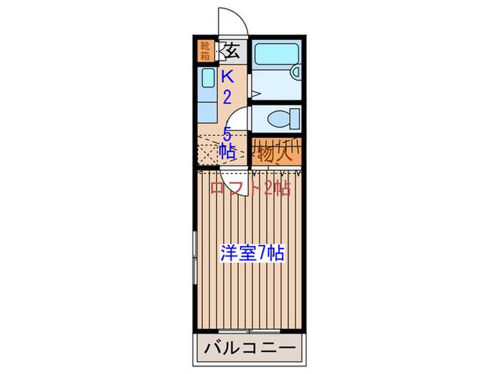 サンヒルズ八乙女(1K/1階)の間取り写真