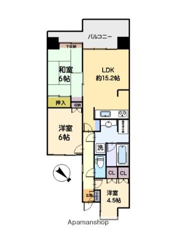 マイキャッスル湘南逗子 サン・ヴェローナ壱番館(3LDK/2階)の間取り写真