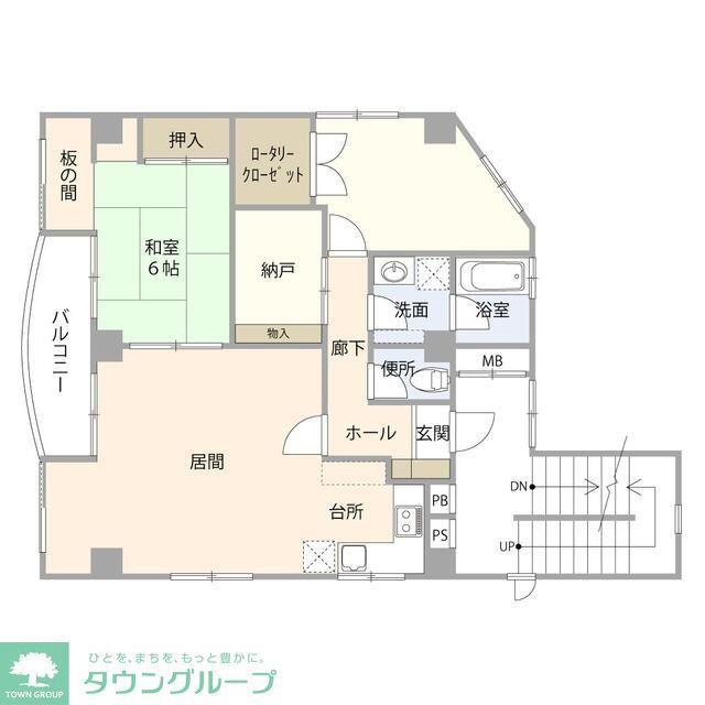 ヒルヴィレッジ・アポ(2SLDK/4階)の間取り写真