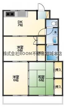 とまとマンション(3DK/1階)の間取り写真