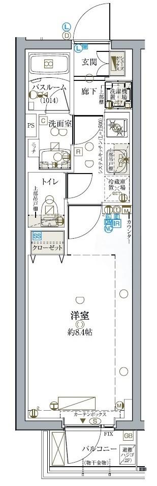 クレヴィスタ中野落合(1K/3階)の間取り写真