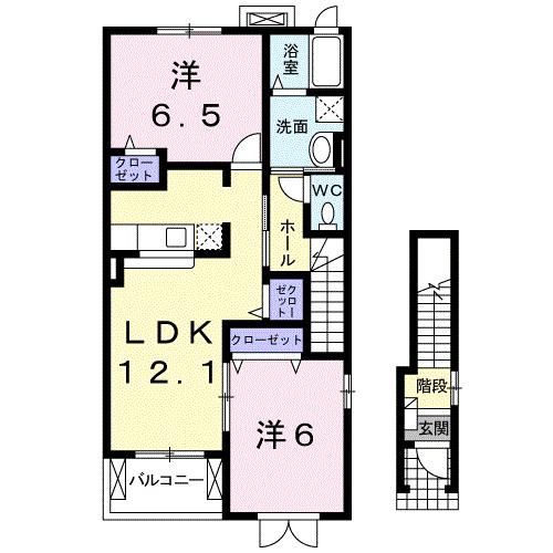 ドリーム ハウス(2LDK/2階)の間取り写真