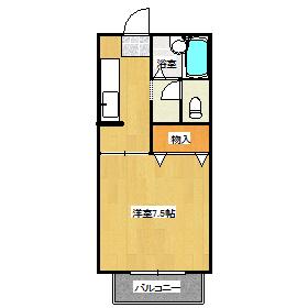 セフィラササキ(1K/1階)の間取り写真