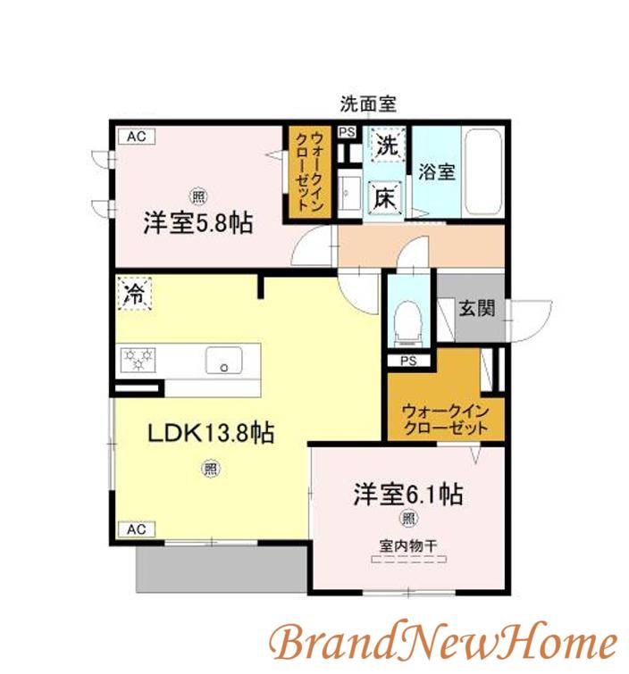 PORTO SERENO(2LDK/1階)の間取り写真