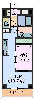 LA MIA CASA(1LDK/1階)の間取り写真