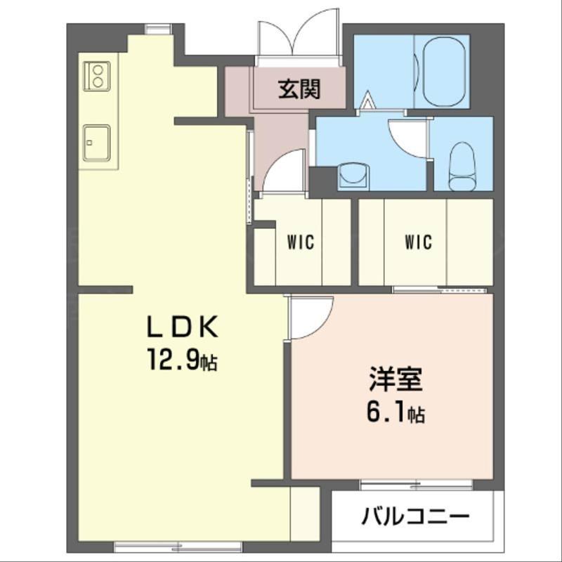 メゾン・マリエール(1LDK/2階)の間取り写真