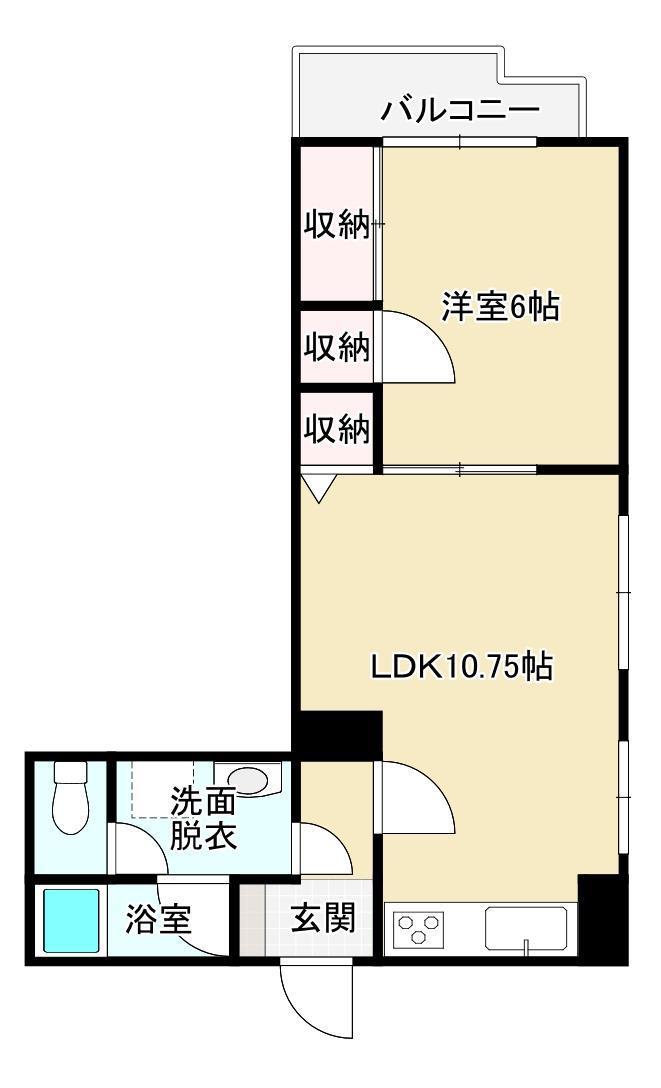 サンモリッツ門司港II(1LDK/7階)の間取り写真
