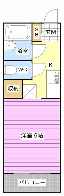 メゾン雅野(1K/1階)の間取り写真