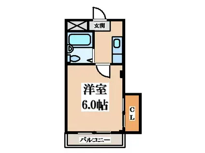 富士コーポ(1K/3階)の間取り写真