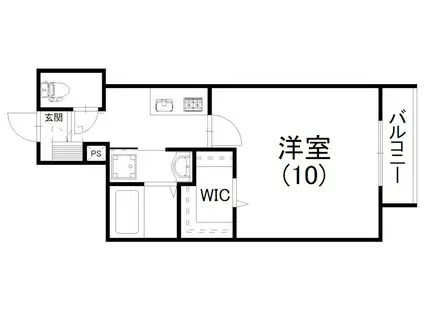 ロイヤルシティ浜松(1K/1階)の間取り写真