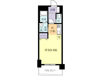 ハイパー桜(1K/5階)の間取り写真