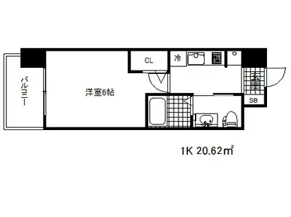 エステムプラザ神戸西Ⅳインフィニティ(1K/3階)の間取り写真