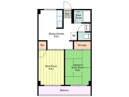 青梅橋ビル(2DK/2階)の間取り写真