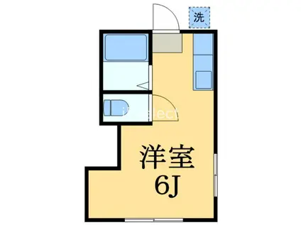 第3メゾン館山(ワンルーム/2階)の間取り写真