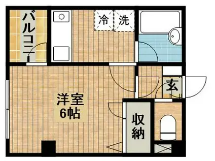 ベネチア新城(1K/2階)の間取り写真