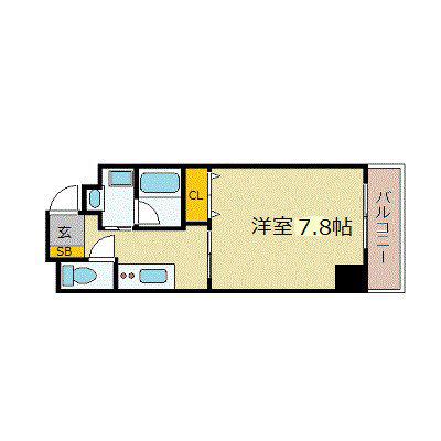 エクセル姫路(1K/2階)の間取り写真