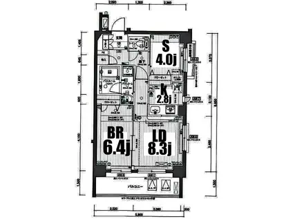 日神デュオステージ三ッ沢公園(2LDK/2階)の間取り写真