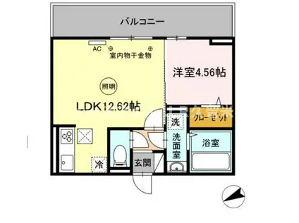THE TERRACE御井町(1LDK/1階)の間取り写真