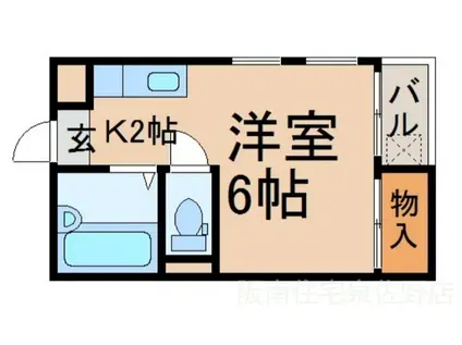 KSハイツ(ワンルーム/1階)の間取り写真