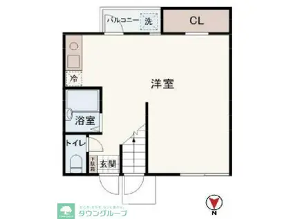 アイコート三軒茶屋(ワンルーム/1階)の間取り写真