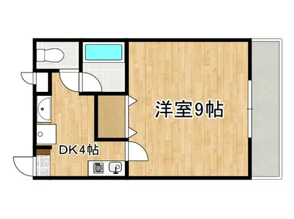 セジュール・ア・ラフォレII(1K/2階)の間取り写真