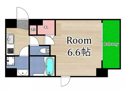 QUINTETJYOTONOE(1K/7階)の間取り写真