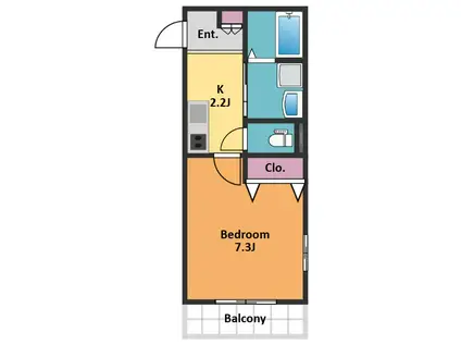 アルテ高田馬場(1K/1階)の間取り写真