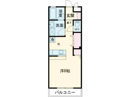 ルミネメゾン(ワンルーム/2階)の間取り写真